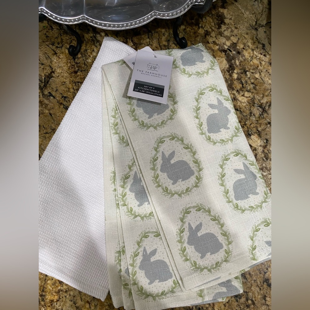 The Farmhouse Rachel Ashwell kitchen dish towel trio - Brand New Shabby Chic - Picture 2 of 6